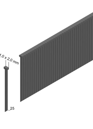 Prebena J 25 CNKHA Stauchkopfnägel Brads 25 mm 5000 Stück - aus verzinktem Stahl, geharzt - Toolbrothers