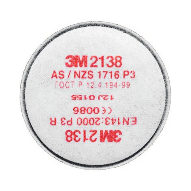Filtro redondo de partículas 3M 2138 EN 143:2000 P3R ( 4000370681 )