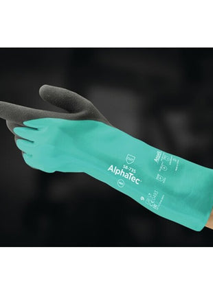 ANSELL Chemikalienhandschuhe AlphaTec 58-735 Größe 10 grün ( 4000371504 )