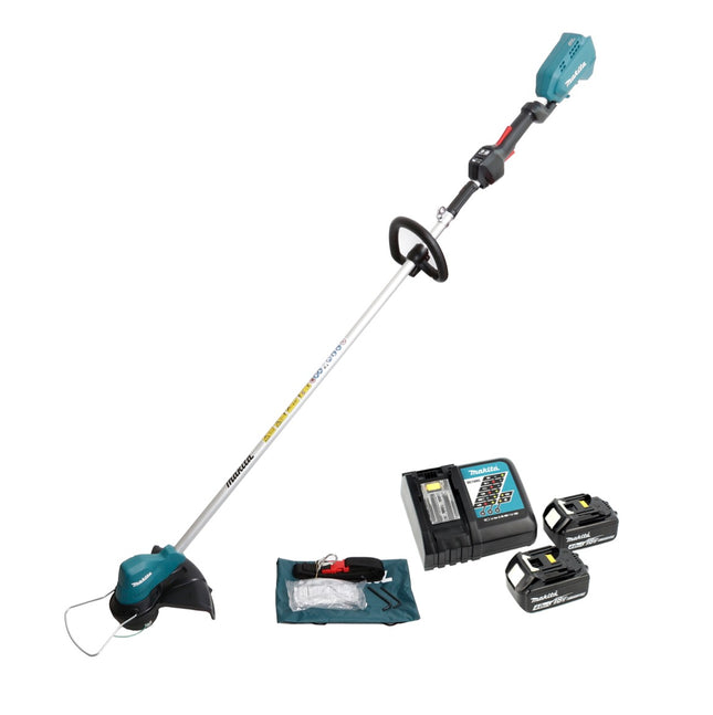 Makita DUR 187 LRM2 Akku Rasentrimmer 18V 250/300mm Brushless + 2x Akku 4,0Ah + Ladegerät - Toolbrothers