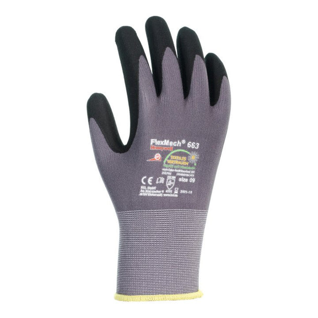 Guantes HONEYWELL FlexMech 663 talla 9 gris/negro ( 4000391109 )