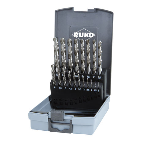 RUKO Jeu de forets hélicoïdaux DIN 338 Type N d. nominal 1-10x0,5 mm ( 4000600879 )