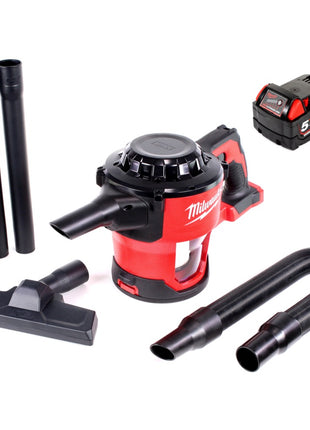 Milwaukee M18 CV 501 18V Akku Handstaubsauger + 1x Akku 5,0Ah - ohne Ladegerät - Toolbrothers