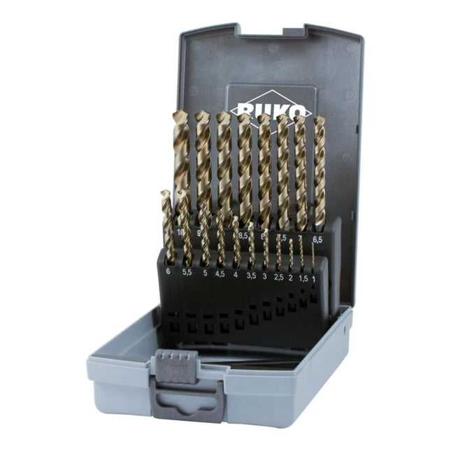 RUKO twist drill bit set DIN 338 UNI nominal Ø 1-10x0.5 mm ( 4000606341 )