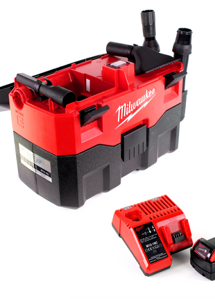 Milwaukee M18 VC 401C 18V Akku Nass- & Trockensauger + 1x Akku 4,0Ah + Ladegerät - Toolbrothers