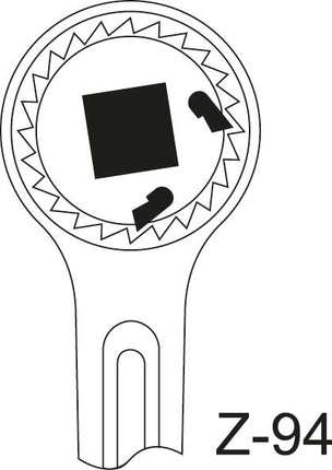 GEDORE Durchsteckknarre 2193 Z-94 1 ″ 40 Zähne ( 4000773554 )
