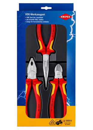 KNIPEX Zangensatz Elektro-Paket Inhalt 3-teilig VDE ( 4000794416 )