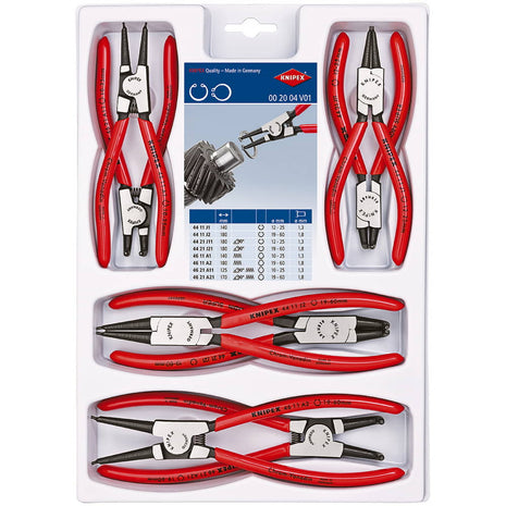 KNIPEX Jeu de pinces pour circlips  8 pièces poinçonnage LS ( 4000795291 )