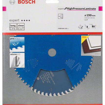 Lama circolare BOSCH Ø esterno 190 mm Numero di denti 56 TR-F ( 4000815468 )