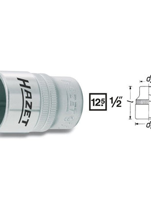 HAZET Steckschlüsseleinsatz 900 1/2 ″ 6-kant ( 4000822684 )