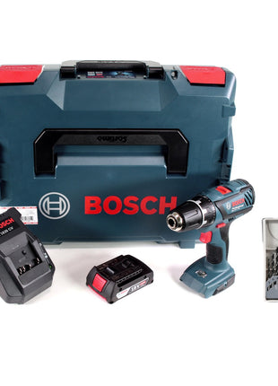 Bosch GSR 18-2-Li Plus Professional Akku Bohrschrauber in L-Boxx mit 1x 2,0 Ah GBA Akku + AL1820CV Ladegerät + Holzbohrer Set - Toolbrothers