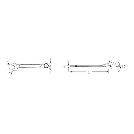 STAHLWILLE Ringmaulschlüssel OPEN BOX 13 SW 16 mm Länge 180 mm ( 4000826011 )