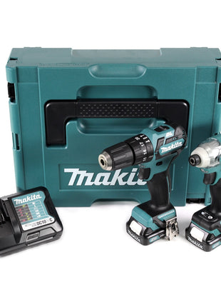 Makita CLX 205 AJ HP332D 10,8 V Akku Schlagbohrschrauber und TD111D Akku Schlagschrauber + 2 x 2,0 Ah Akku + Ladegerät - Toolbrothers