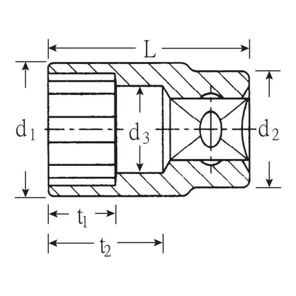 STAHLWILLE Steckschlüsseleinsatz 45 3/8 ″ 12-kant ( 4000826293 )