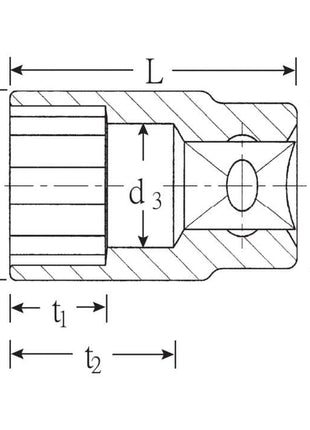 STAHLWILLE Klucz nasadowy 50 1/2 ″ 12-kątny ( 4000826354 )