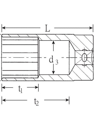 Inserto de llave de vaso STAHLWILLE 51 1/2″ 12 puntas (4000826372)