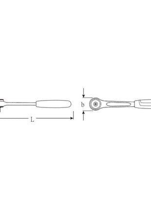 STAHLWILLE Hebelumschaltknarre 532 1/2 ″ 36 Zähne ( 4000826437 )