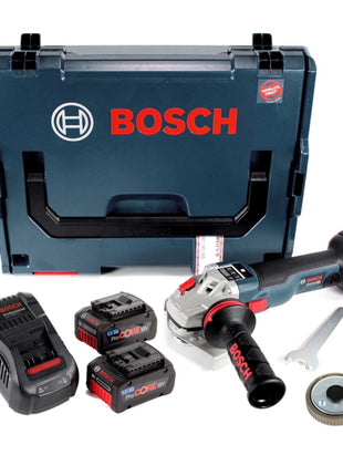 Bosch GWS 18 V-125 SC Professional Akku Winkelschleifer 125mm brushless in L-Boxx + 2x GBA 7,0 Ah ProCORE Akku + GAL 1880 Ladegerät + SDS clic M14 Schnellspannmutter - Toolbrothers