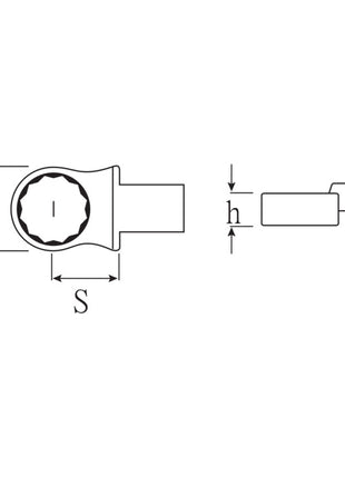 Herramienta de inserción de anillos STAHLWILLE 732/40 13 tamaño de llave 13 mm 14 x 18 mm (4000826542)