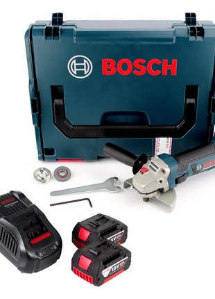 Bosch GWS 18-125 V-LI Akku Winkelschleifer 18V 125mm + 2x Akku 6,0Ah + Ladegerät + Schnellspannmutter SDS clic M14 + L-Boxx - Toolbrothers