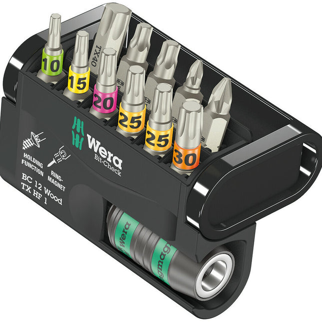 WERA Bit-Check 12 Legno TX HF 1 Set di punte da 12 pezzi ( 4000829911 )