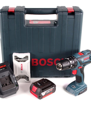 Bosch GSB 18-2-Li Plus Schlagbohrschrauber Professional 18 V im Koffer + 1x GBA 4,0 Ah Akku + Ladegerät + 30 tlg. Zubehörset Bit und Bohrer - Toolbrothers