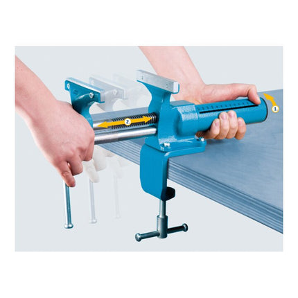 Morsa parallela HEUER Compact Larghezza ganasce 120 mm Larghezza di serraggio 130 mm ( 4000830349 )