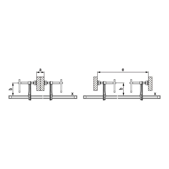 BESSEY Hochleistungszwingenset SLV GSV Spannweite 2000 mm Ausladung 120 mm 4000831547  2 - toolbrothers