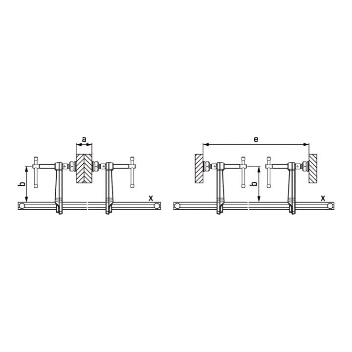 BESSEY Hochleistungszwingenset SLV GSV Spannweite 3000 mm Ausladung 140 mm 4000831548  2 - toolbrothers
