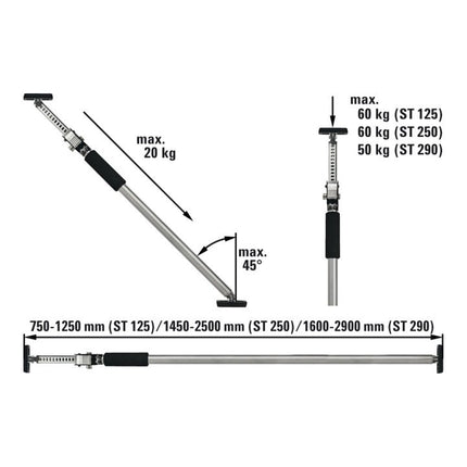 BESSEY Montagestütze ST bis 60 kg ( 4000831620 )
