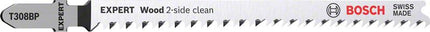 Hoja de sierra de calar BOSCH Wood 2-side clean T 308 BP longitud total 117 mm (4000837534)