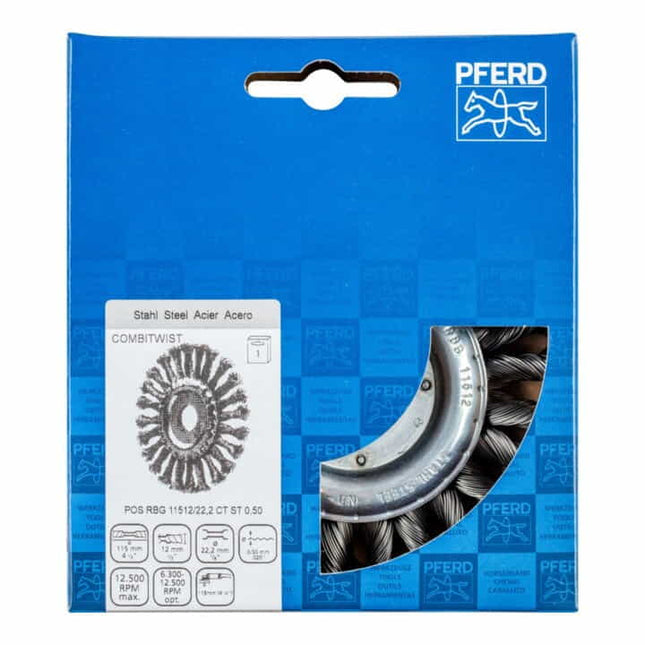PFERD Carda redonda RBG 12512/22,2 CT ST 0,50 Ø 125 mm Espesor del alambre 0,5 mm ( 4000841215 )