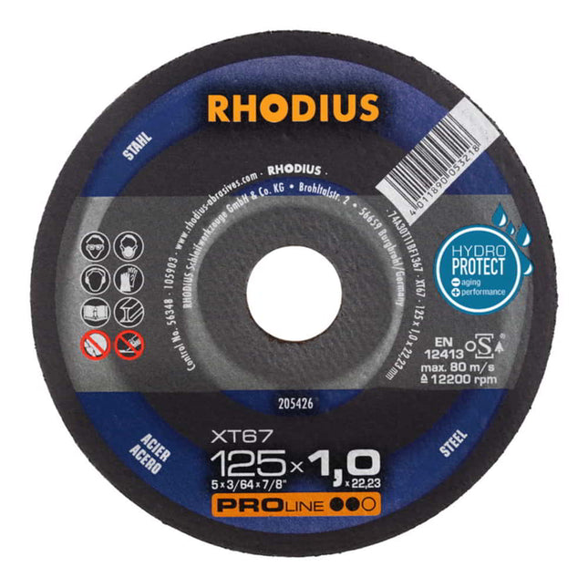 RHODIUS cutting disc XT67 D125x1mm straight ( 4000841258 )