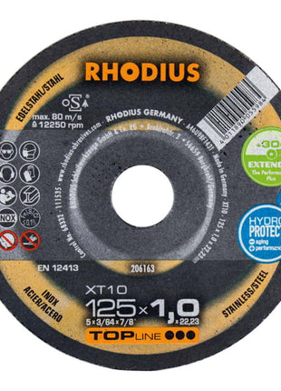 RHODIUS Trennscheibe XT10 D125x1mm gerade ( 4000841293 )