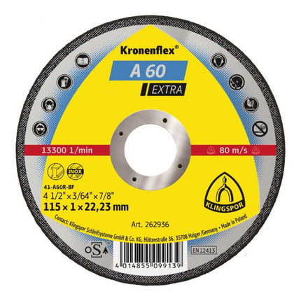 KLINGSPOR cutting disc A 60 Extra D125x1mm straight ( 4000841305 )