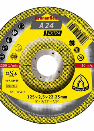 KLINGSPOR Trennscheibe A 24 Extra D125x2,5mm gekröpft ( 4000841426 )