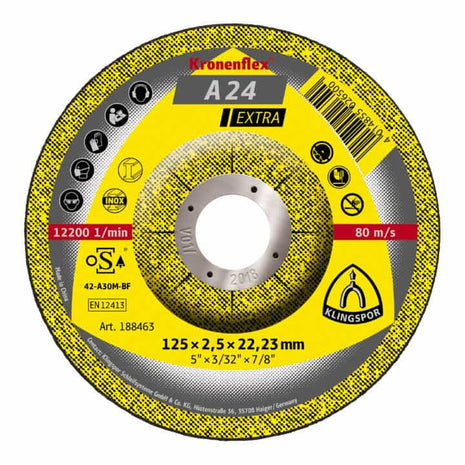 Disco de corte KLINGSPOR A 24 Extra D125x2,5mm acodado (4000841426)