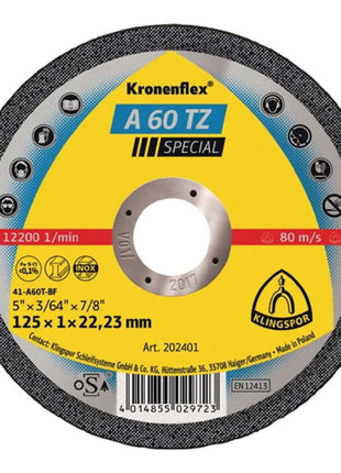 KLINGSPOR Trennscheibe A 60 TZ Special D125x1mm gerade ( 4000841493 )