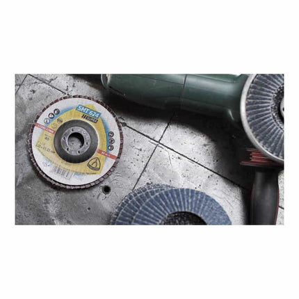 Disco de láminas KLINGSPOR SMT 624 Supra Ø 125 mm tamaño de grano 40 12° cónico ( 4000842314 )