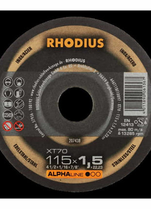 RHODIUS Trennscheibe XT70 D115x1mm gerade ( 4000843729 )