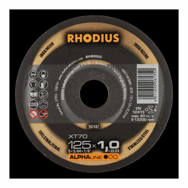 RHODIUS cutting disc XT70 D125x1mm straight ( 4000843731 )