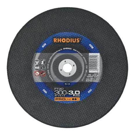 Disque à tronçonner RHODIUS FT30 D300x3mm droit (4000843835)