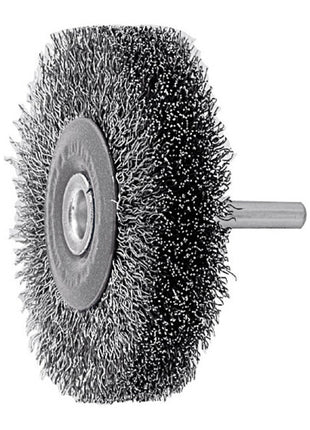 LESSMANN Brosse plate  D. 70 mm tige 6 mm épaiss. de fil 0,3 mm ( 4000844907 )