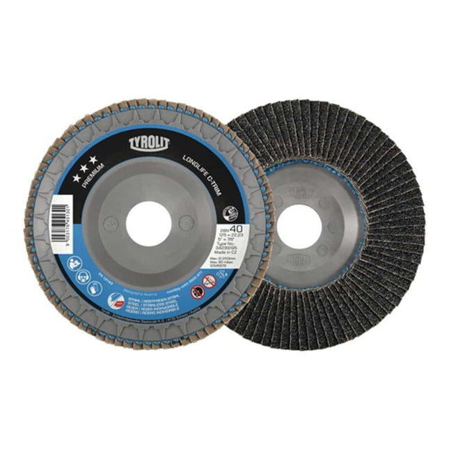 TYROLIT disco de láminas LONGLIFE C-TRIM Ø 125 mm grano 40 plano ( 4000845235 )