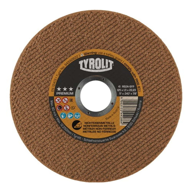 Tarcza tnąca TYROLIT Premium D125x1mm prosta ( 4000845531 )
