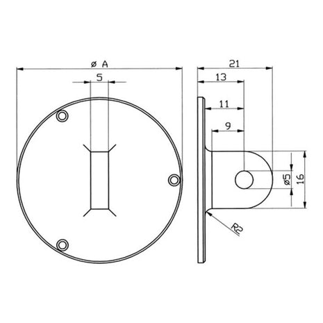 KÄFER Ösenrückwand für Außenring-Ø 58 mm ( 4000851549 )