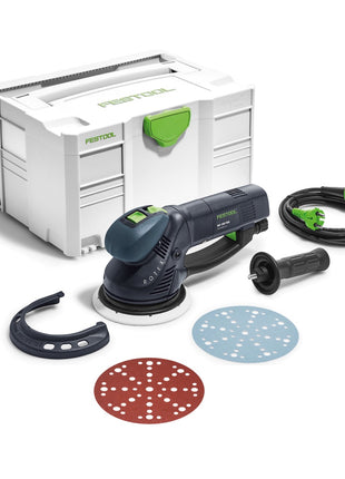 Festool RO 150 FEQ-Plus ROTEX Getriebe Exzenterschleifer 720W 5mm Hub ( 571805 ) im Systainer + 50x Schleifscheiben P40 - Toolbrothers