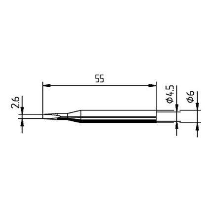 Punta de soldadura ERSA serie 162 en forma de cincel (4000872419)