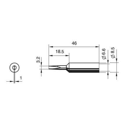 ERSA soldering tip series 832 chisel-shaped ( 4000872526 )
