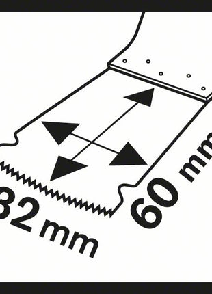 Hoja de sierra de inmersión BOSCH PAIZ 32 APB ancho 32 mm profundidad de inmersión 60 mm (4000907744)